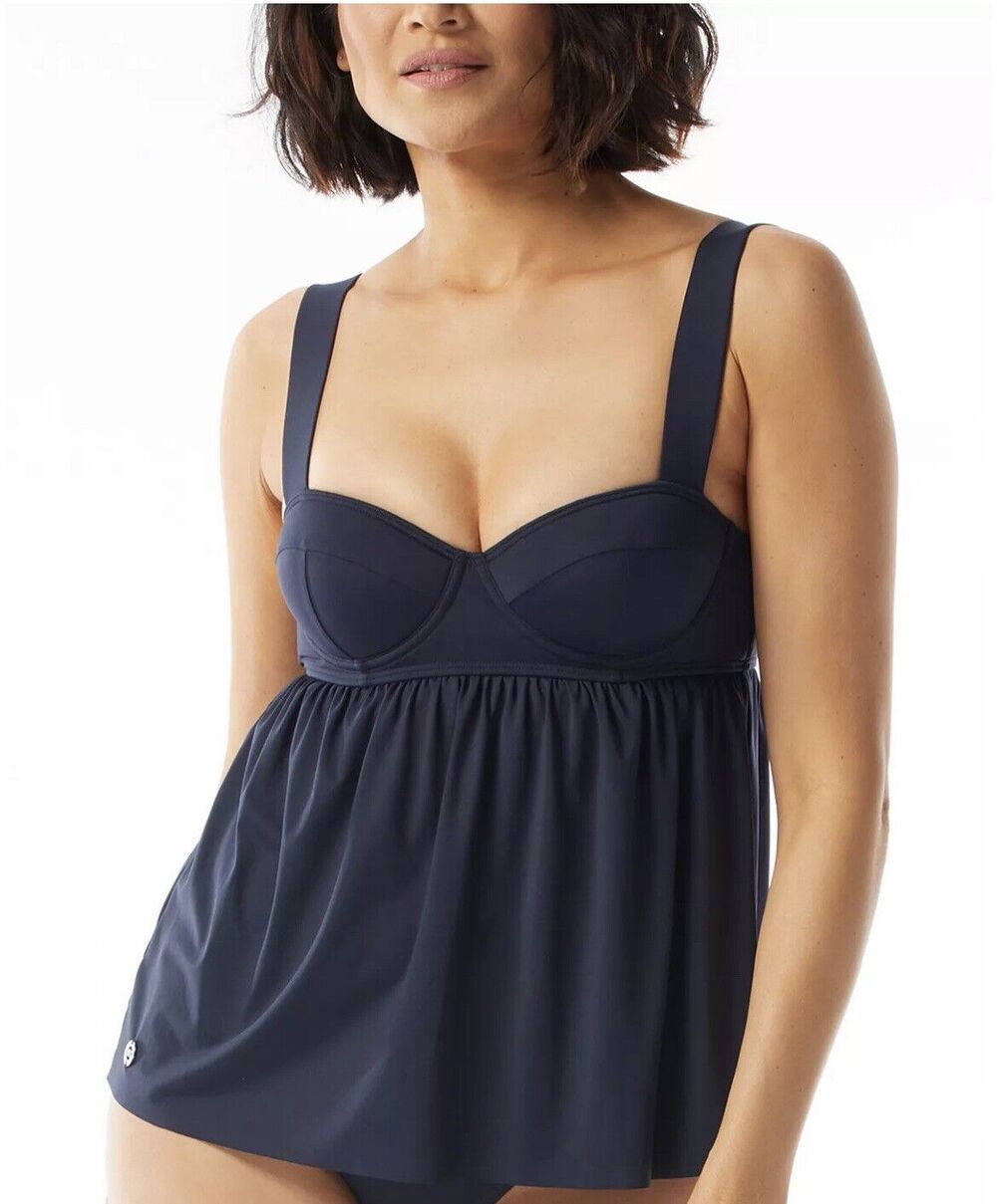 Michael Michael Kors Baby Doll Swim Tankini Top Summer Spring Beach Vacation XS